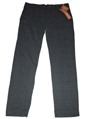 TALLIA Black Houndstooth Stretch Pants
